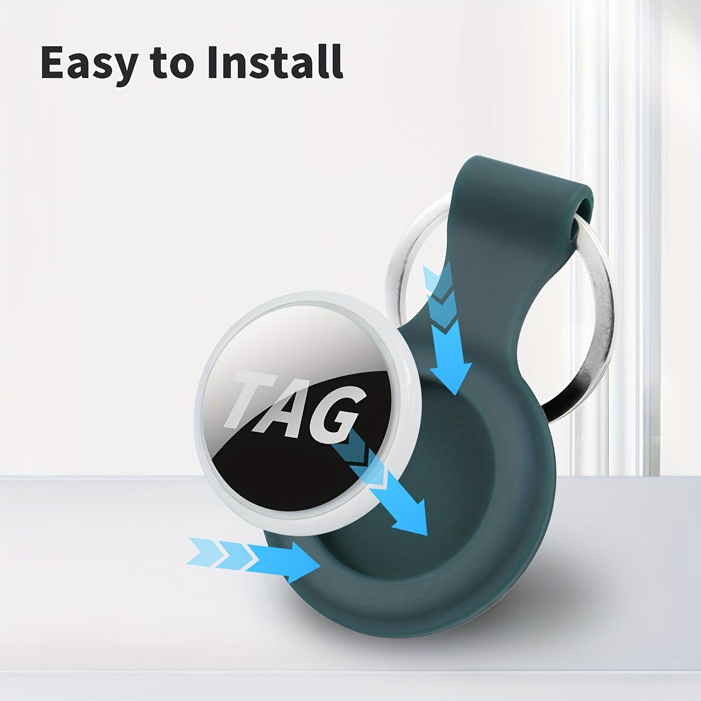 Four-piece Set, Suitable for Apple AirTag Anti-loss Tracker Protective Case with Keychain