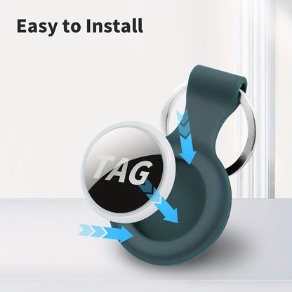 Four-piece Set, Suitable for Apple AirTag Anti-loss Tracker Protective Case with Keychain