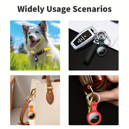 Four-piece Set, Suitable for Apple AirTag Anti-loss Tracker Protective Case with Keychain