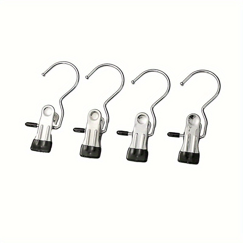 10pcs Stainless Steel Pants Hangers with Clips