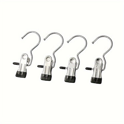 10pcs Stainless Steel Pants Hangers with Clips