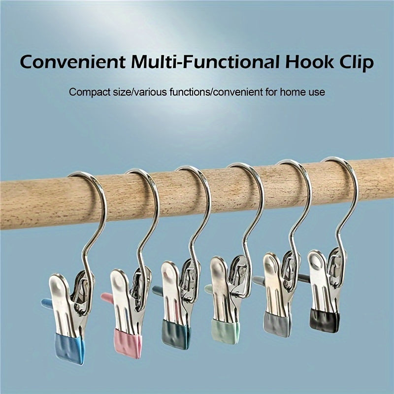 10pcs Stainless Steel Pants Hangers with Clips