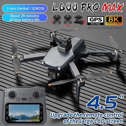 L600 PRO MAX Drone 8K Professional HD Camera