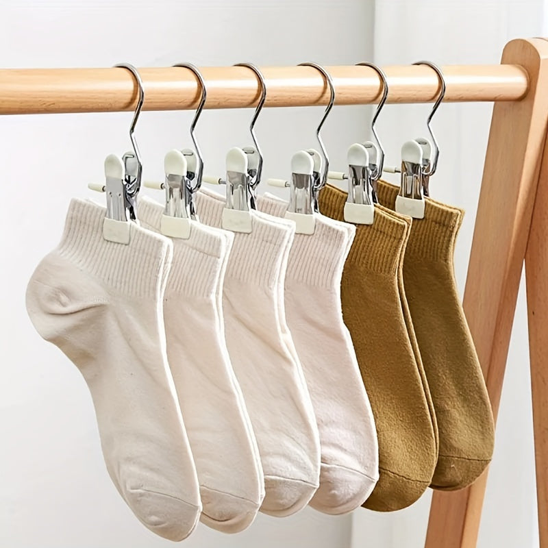 10pcs Stainless Steel Pants Hangers with Clips